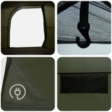 vidaXL Huisje Tent Olijfgroen 244 x 213 x 183 cm Polyester en Staal