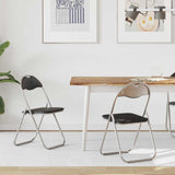 vidaXL Folding chair 2 pcs Black and Grey 48 x 43.5 x 81 cm