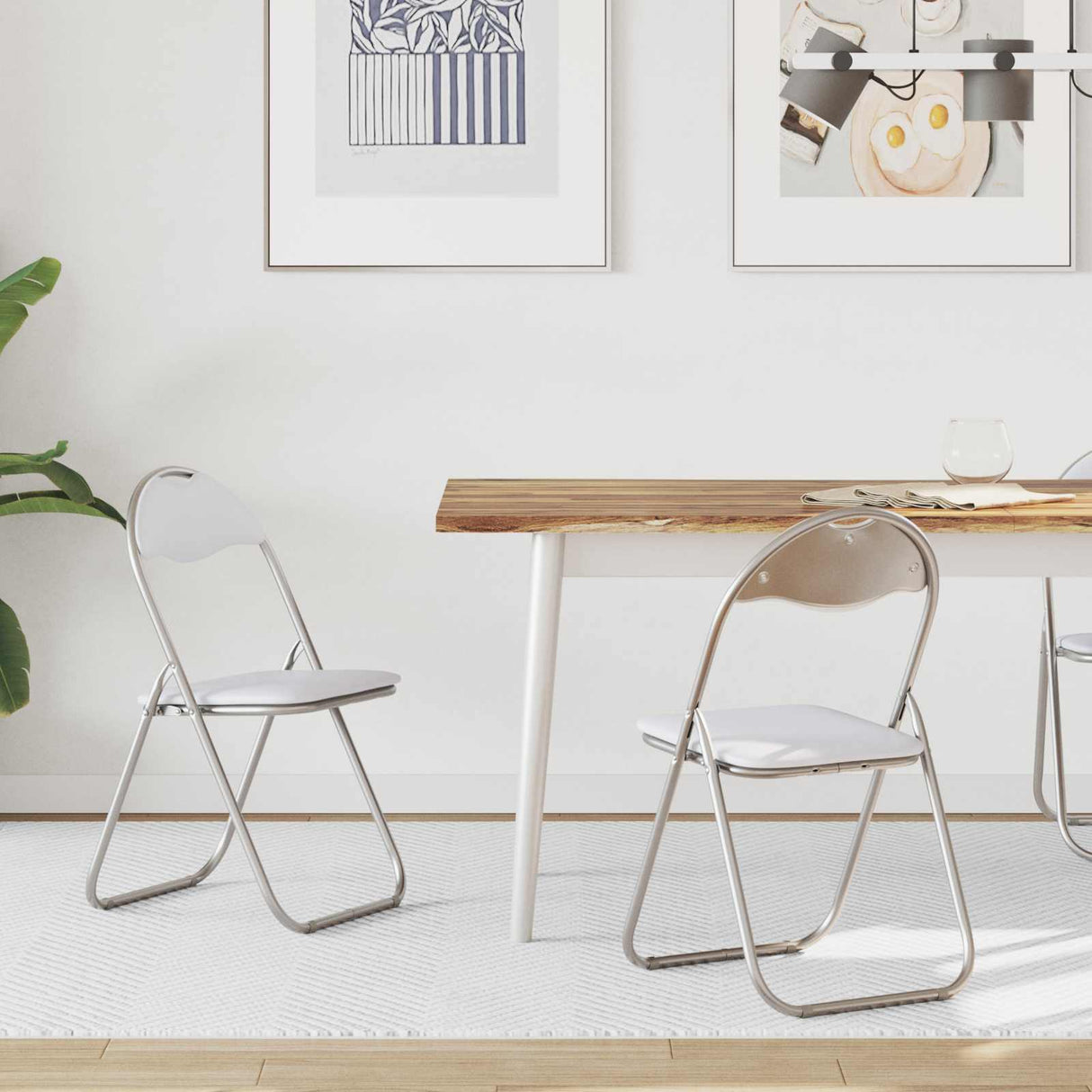 vidaXL Folding chair 2 pcs Black and Grey 48 x 43.5 x 81 cm