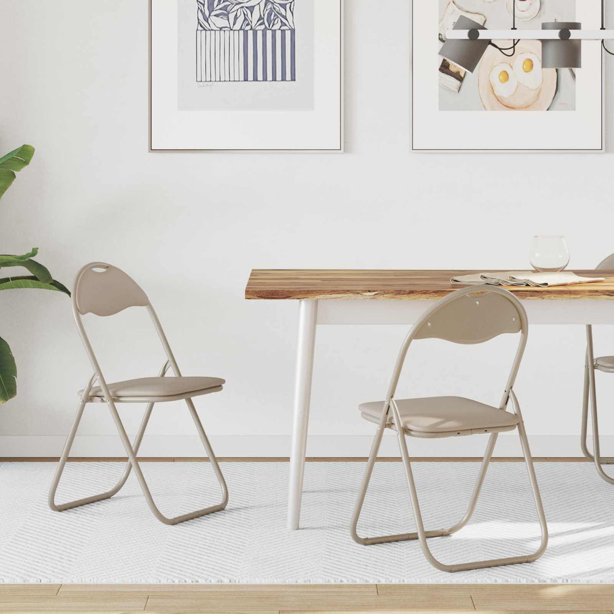 vidaXL Folding chair 2 pcs Black and Grey 48 x 43.5 x 81 cm