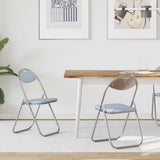 vidaXL Eetkamerstoelen inklapbaar 4 st kunstleer zwart