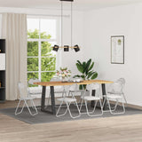 vidaXL Eetkamerstoelen inklapbaar 4 st kunstleer zwart