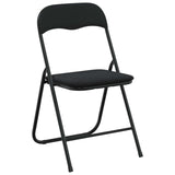 vidaXL Inklapbare stoel 2 pcs Zwart 48 x 44 x 78 cm Fluweel