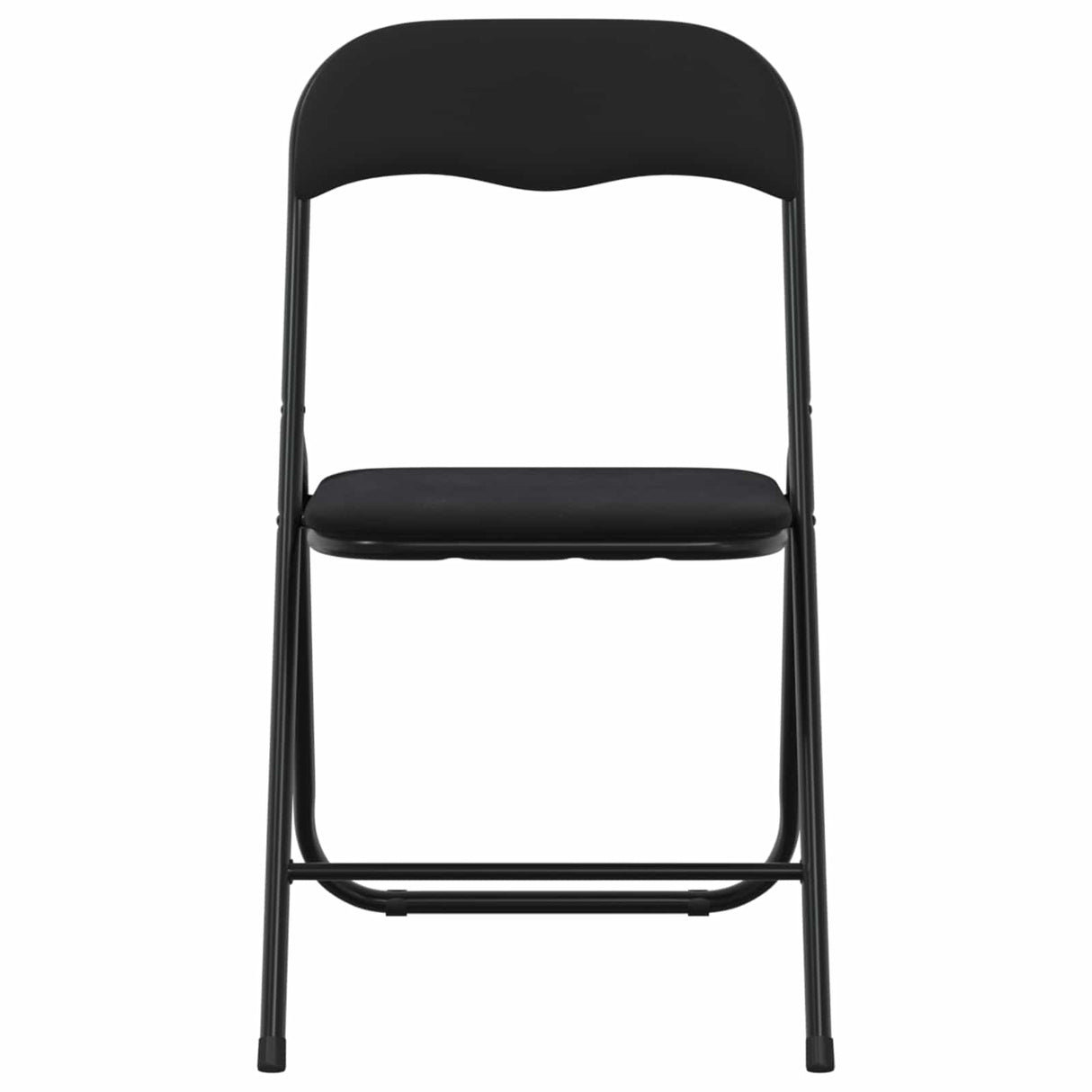 vidaXL Inklapbare stoel 2 pcs Zwart 48 x 44 x 78 cm Fluweel