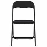 vidaXL Inklapbare stoel 2 pcs Zwart 48 x 44 x 78 cm Fluweel