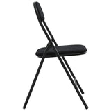 vidaXL Inklapbare stoel 2 pcs Zwart 48 x 44 x 78 cm Fluweel