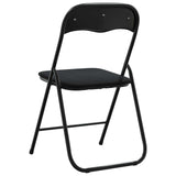 vidaXL Inklapbare stoel 2 pcs Zwart 48 x 44 x 78 cm Fluweel