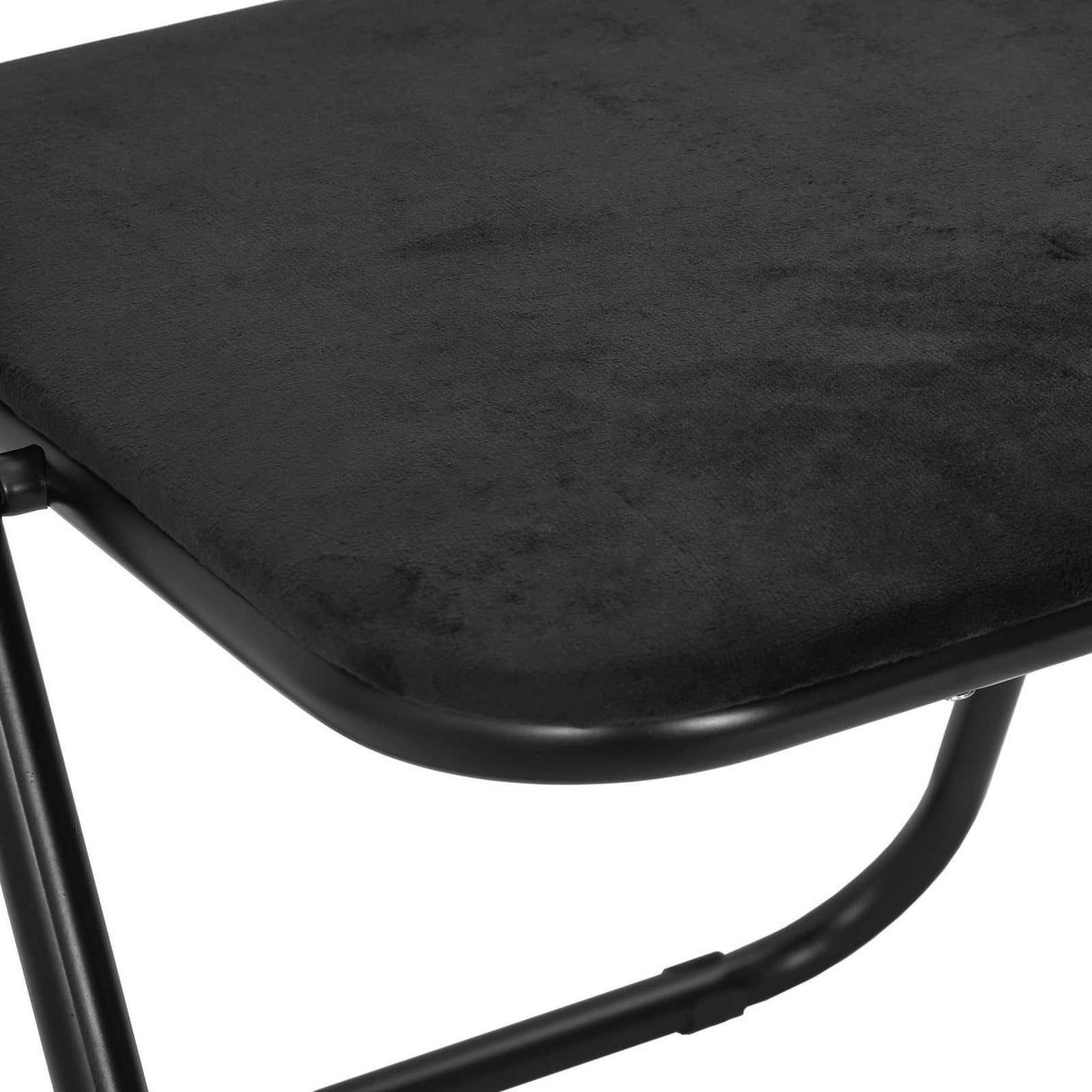 vidaXL Inklapbare stoel 2 pcs Zwart 48 x 44 x 78 cm Fluweel