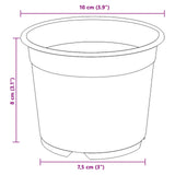 vidaXL Bloempot 50 pcs Terracotta Ø 15 x 12,5 cm Kunststof