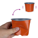 vidaXL Bloempot 50 pcs Terracotta Ø 15 x 12,5 cm Kunststof