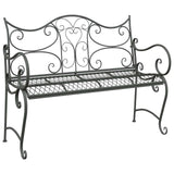 vidaXL Tuinbank 2-Aantal zitplaatsen 114 x 56,5 x 90 cm Staal