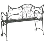 vidaXL Tuinbank 2-Aantal zitplaatsen 114 x 56,5 x 90 cm Staal