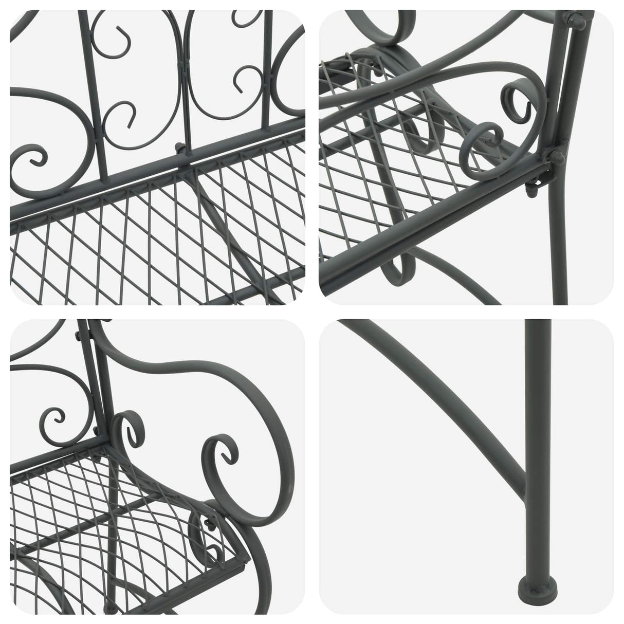 vidaXL Tuinbank 2-Aantal zitplaatsen 114 x 56,5 x 90 cm Staal