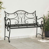 vidaXL Tuinbank 2-Aantal zitplaatsen 114 x 56,5 x 90 cm Staal