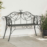 vidaXL Tuinbank 2-Aantal zitplaatsen 114 x 56,5 x 90 cm Staal