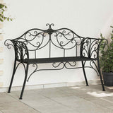 vidaXL Tuinbank 2-Aantal zitplaatsen 114 x 56,5 x 90 cm Staal