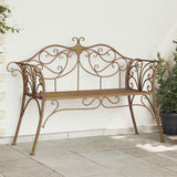 vidaXL Tuinbank 2-Aantal zitplaatsen 114 x 56,5 x 90 cm Staal
