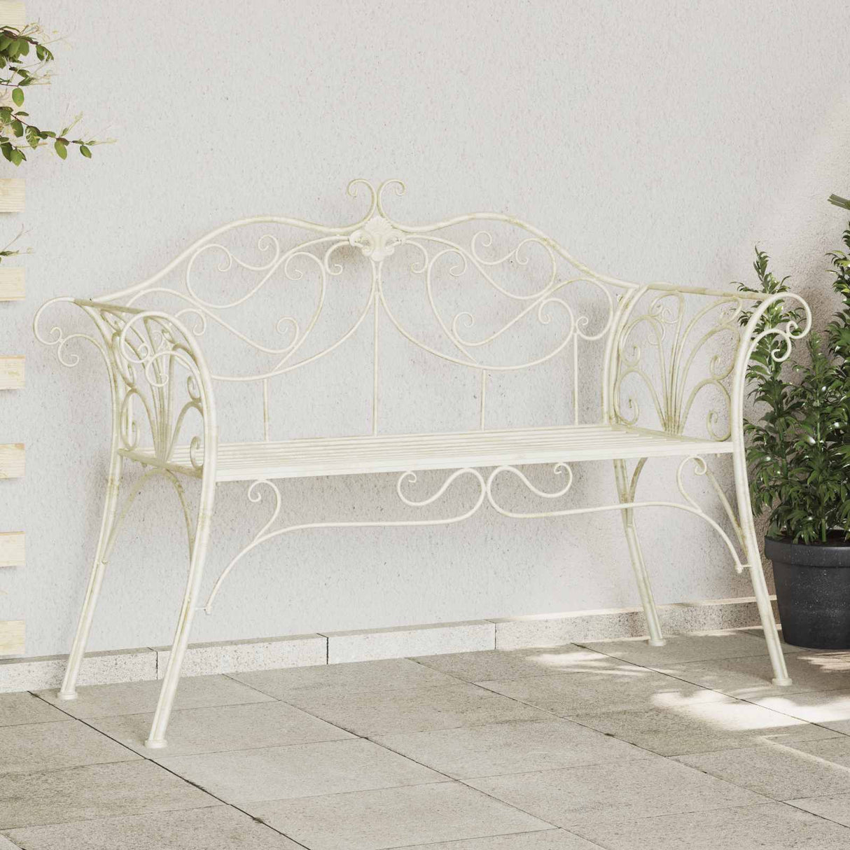 vidaXL Tuinbank 2-Aantal zitplaatsen 114 x 56,5 x 90 cm Staal