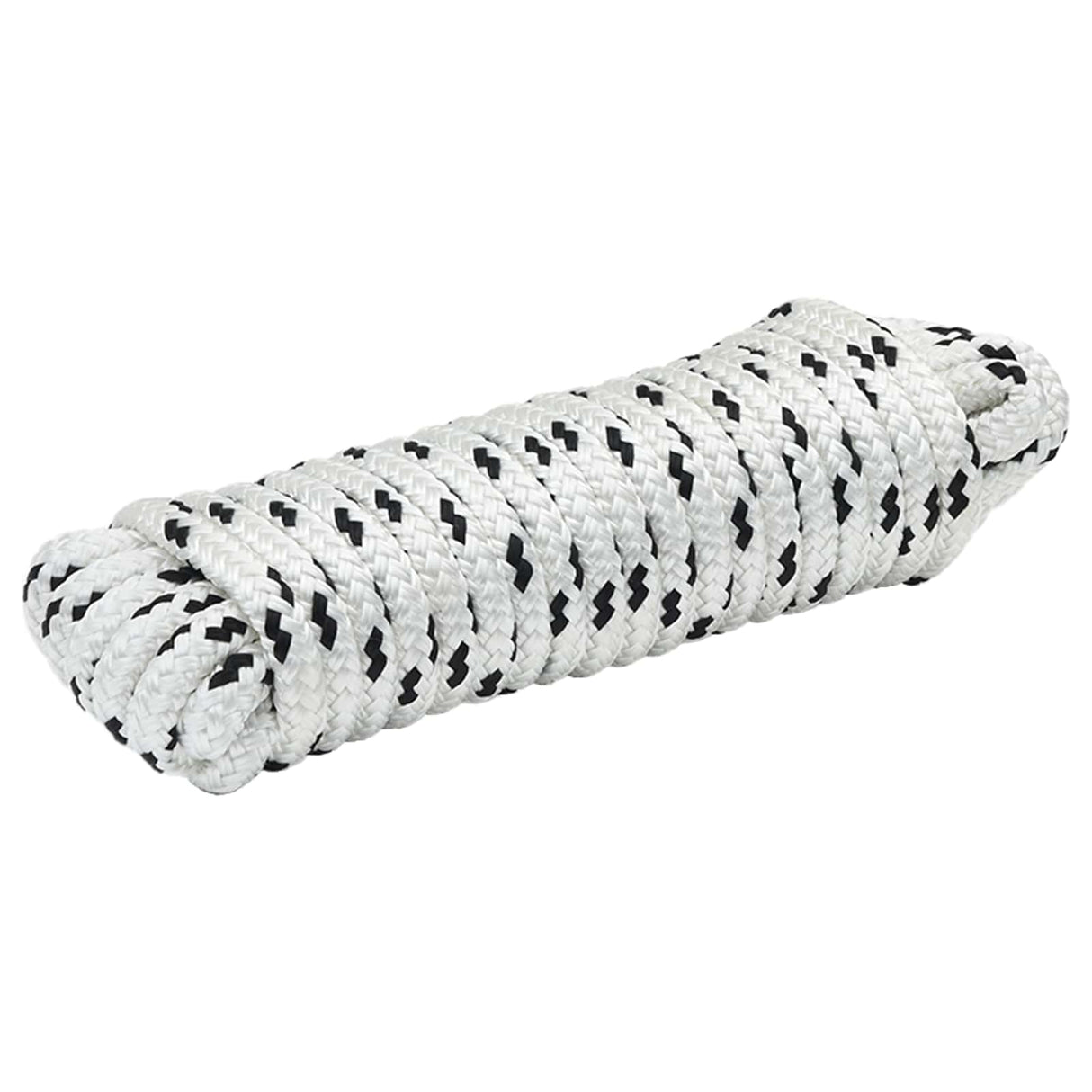 vidaXL Boottouw 6 m 1 Wit en zwart Polyester