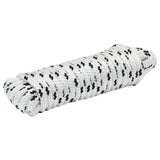 vidaXL Boottouw 6 m 1 Wit en zwart Polyester