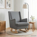 vidaXL Schommelstoel Lichtgrijs 62 x 80 x 85 cm Stof