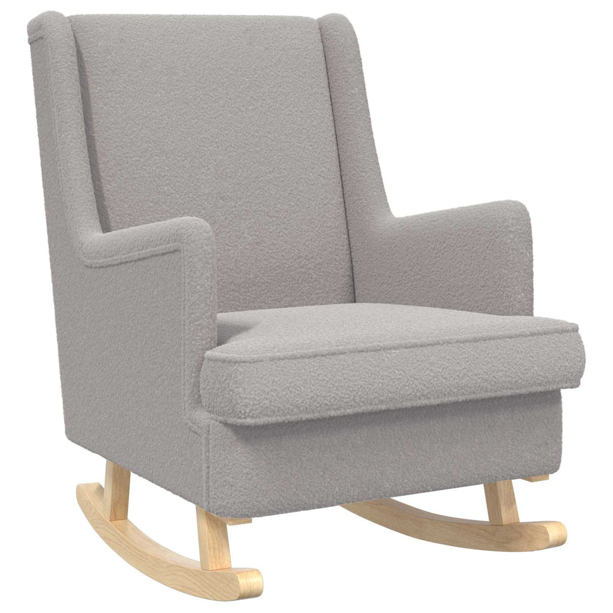 vidaXL Schommelstoel Lichtgrijs 62 x 80 x 85 cm Bouclé