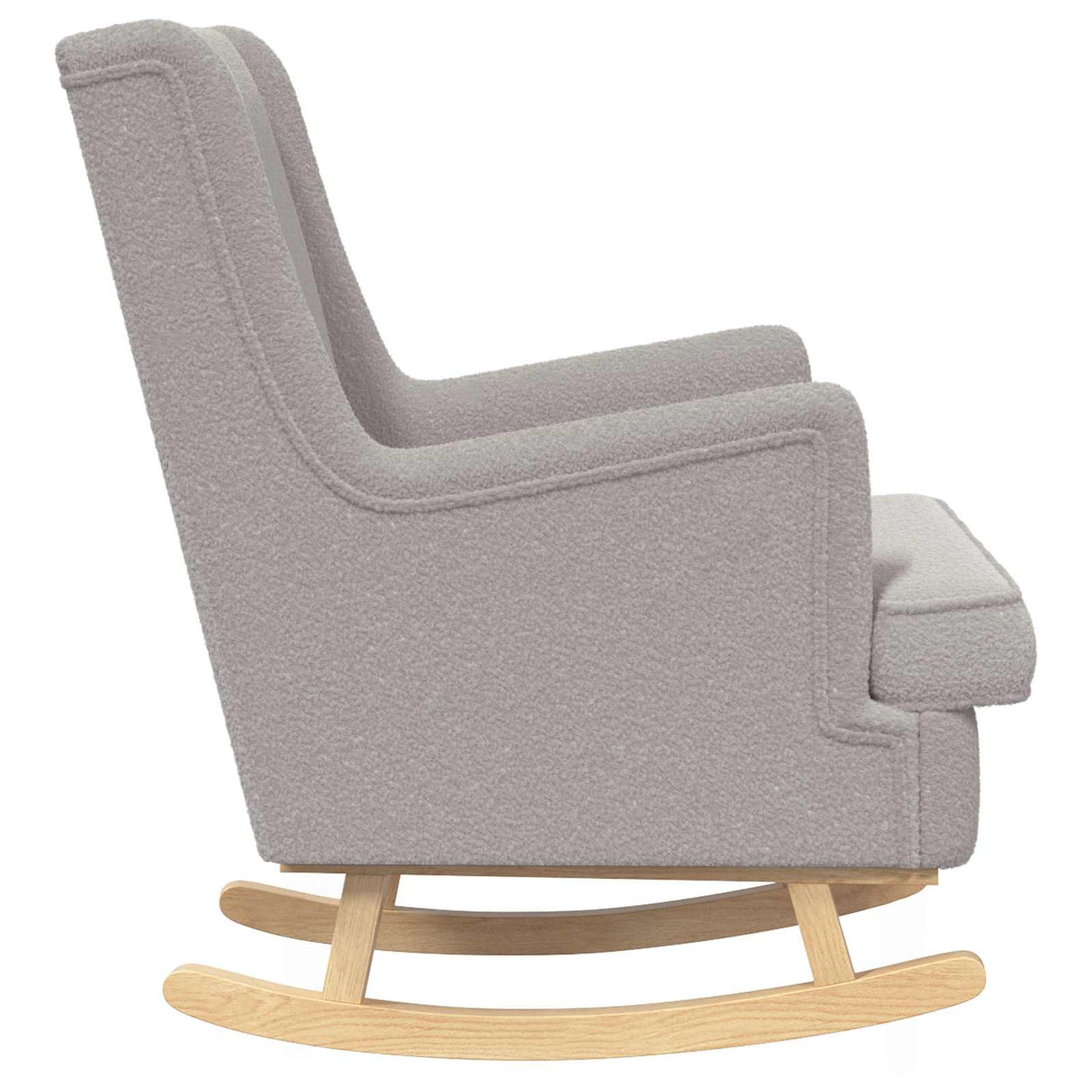 vidaXL Schommelstoel Lichtgrijs 62 x 80 x 85 cm Bouclé