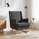 vidaXL Schommelstoel Lichtgrijs 62 x 80 x 85 cm Bouclé