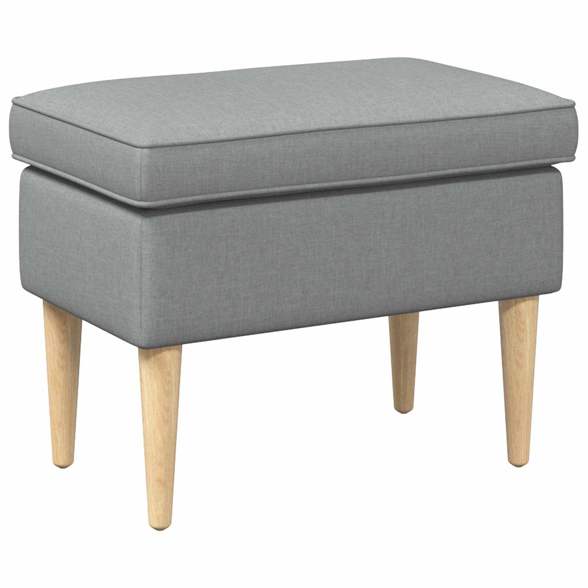 vidaXL Footstool Light Grey 55 x 35 x 41 cm Polyester
