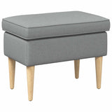 vidaXL Footstool Light Grey 55 x 35 x 41 cm Polyester