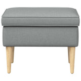 vidaXL Footstool Light Grey 55 x 35 x 41 cm Polyester