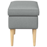 vidaXL Footstool Light Grey 55 x 35 x 41 cm Polyester