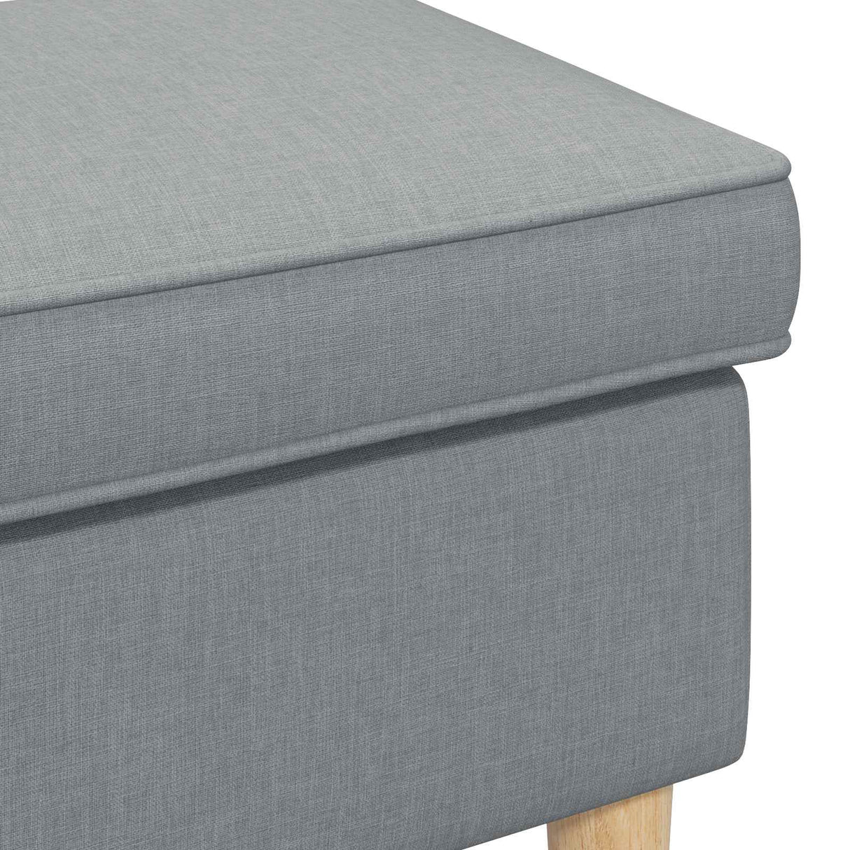 vidaXL Footstool Light Grey 55 x 35 x 41 cm Polyester