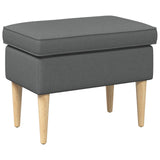 vidaXL Footstool Light Grey 55 x 35 x 41 cm Polyester
