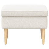 vidaXL Voetenbank Crèmekleurig 55 x 35 x 41 cm Bouclé