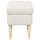 vidaXL Voetenbank Crèmekleurig 55 x 35 x 41 cm Bouclé