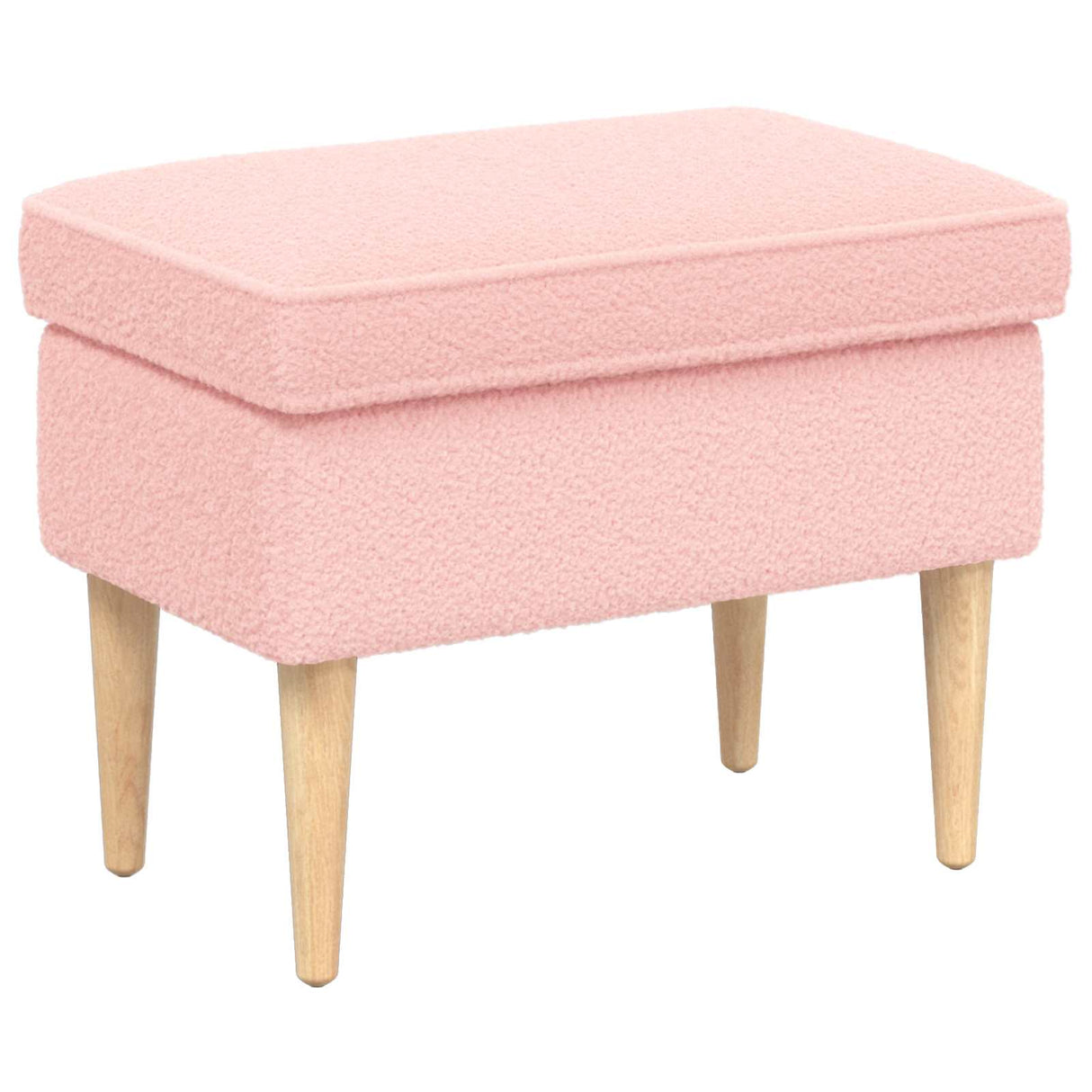 vidaXL Voetenbank Crèmekleurig 55 x 35 x 41 cm Bouclé