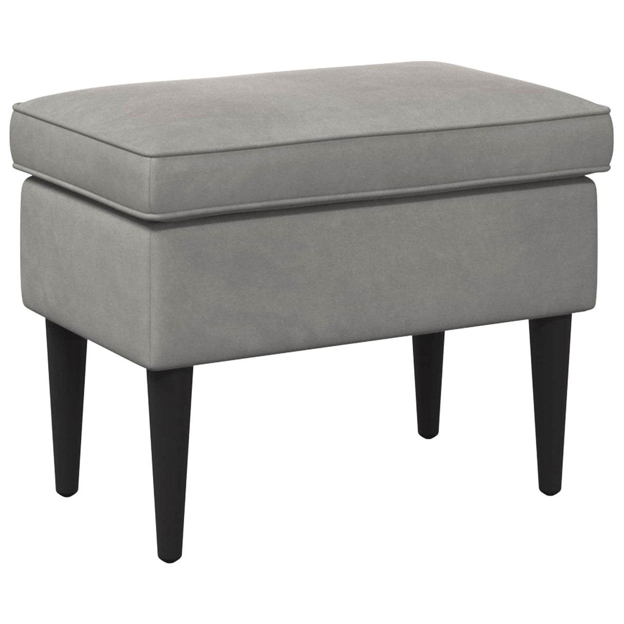 vidaXL Footstool Light Grey 55 x 35 x 41 cm Velvet