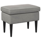 vidaXL Footstool Light Grey 55 x 35 x 41 cm Velvet