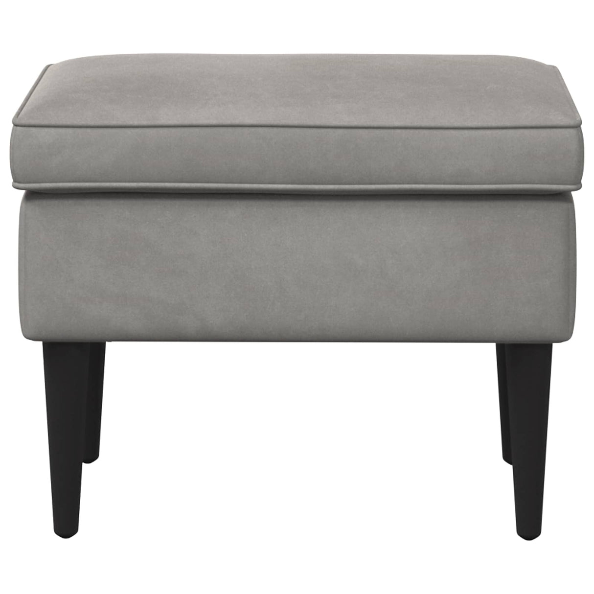 vidaXL Footstool Light Grey 55 x 35 x 41 cm Velvet
