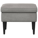 vidaXL Footstool Light Grey 55 x 35 x 41 cm Velvet
