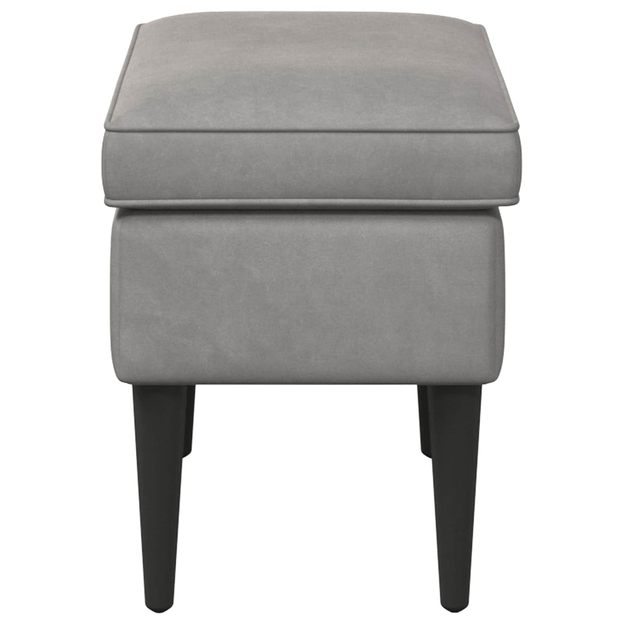vidaXL Footstool Light Grey 55 x 35 x 41 cm Velvet