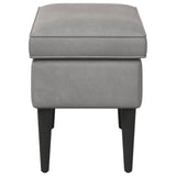 vidaXL Footstool Light Grey 55 x 35 x 41 cm Velvet