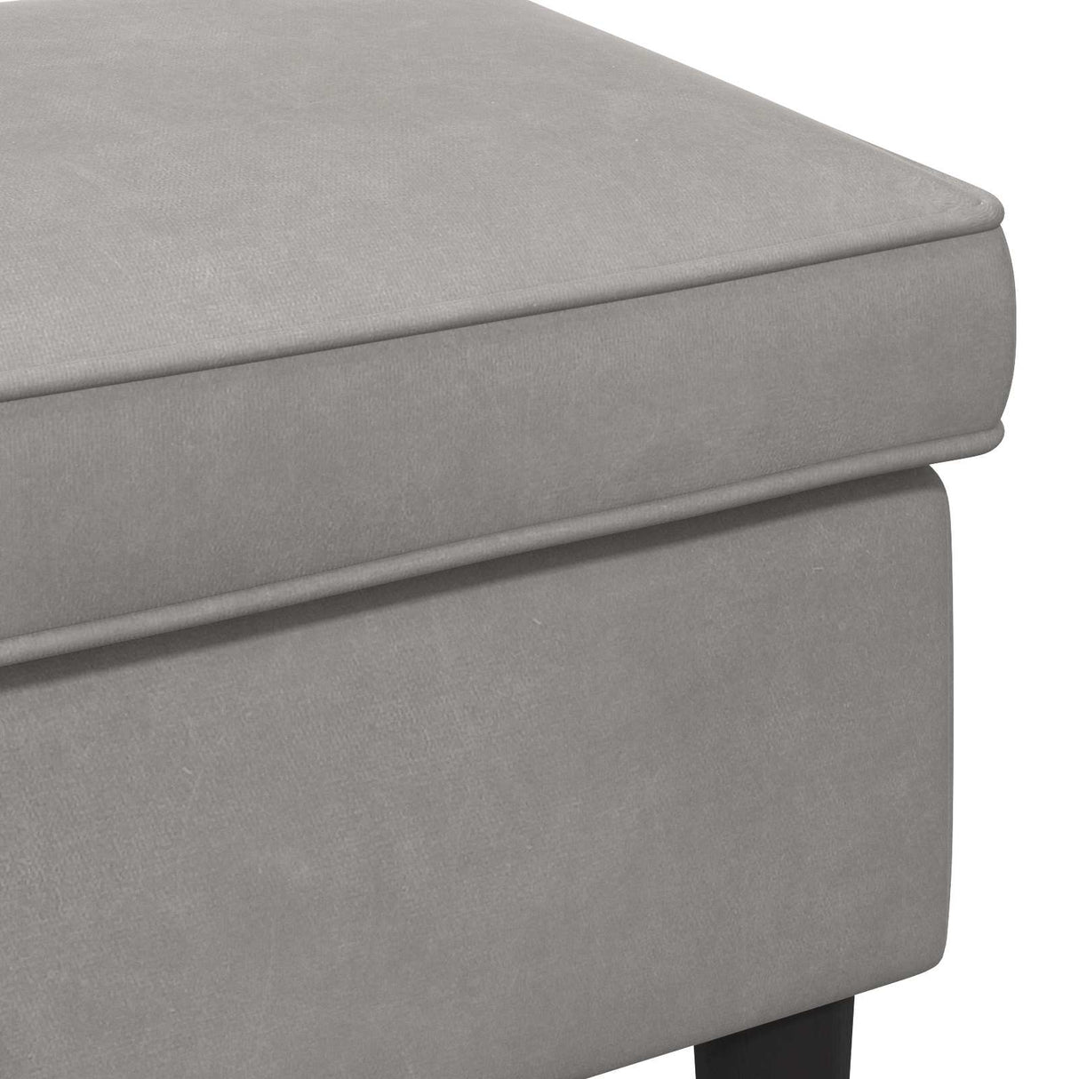vidaXL Footstool Light Grey 55 x 35 x 41 cm Velvet