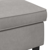 vidaXL Footstool Light Grey 55 x 35 x 41 cm Velvet