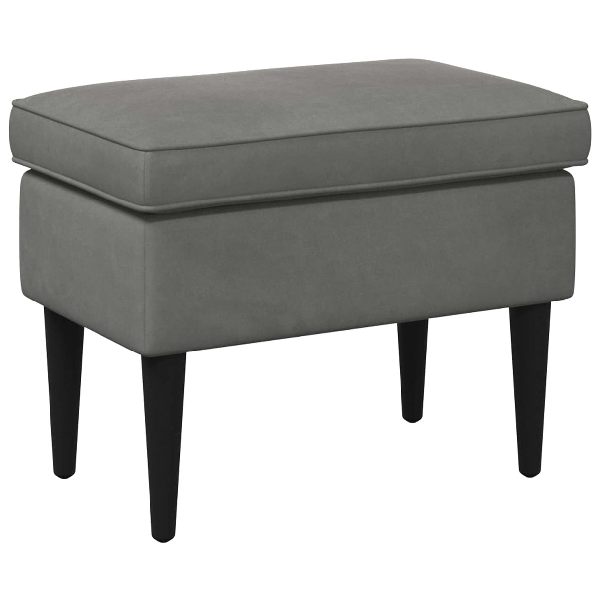 vidaXL Footstool Light Grey 55 x 35 x 41 cm Velvet