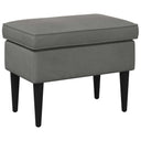 vidaXL Footstool Light Grey 55 x 35 x 41 cm Velvet