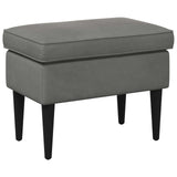 vidaXL Footstool Light Grey 55 x 35 x 41 cm Velvet