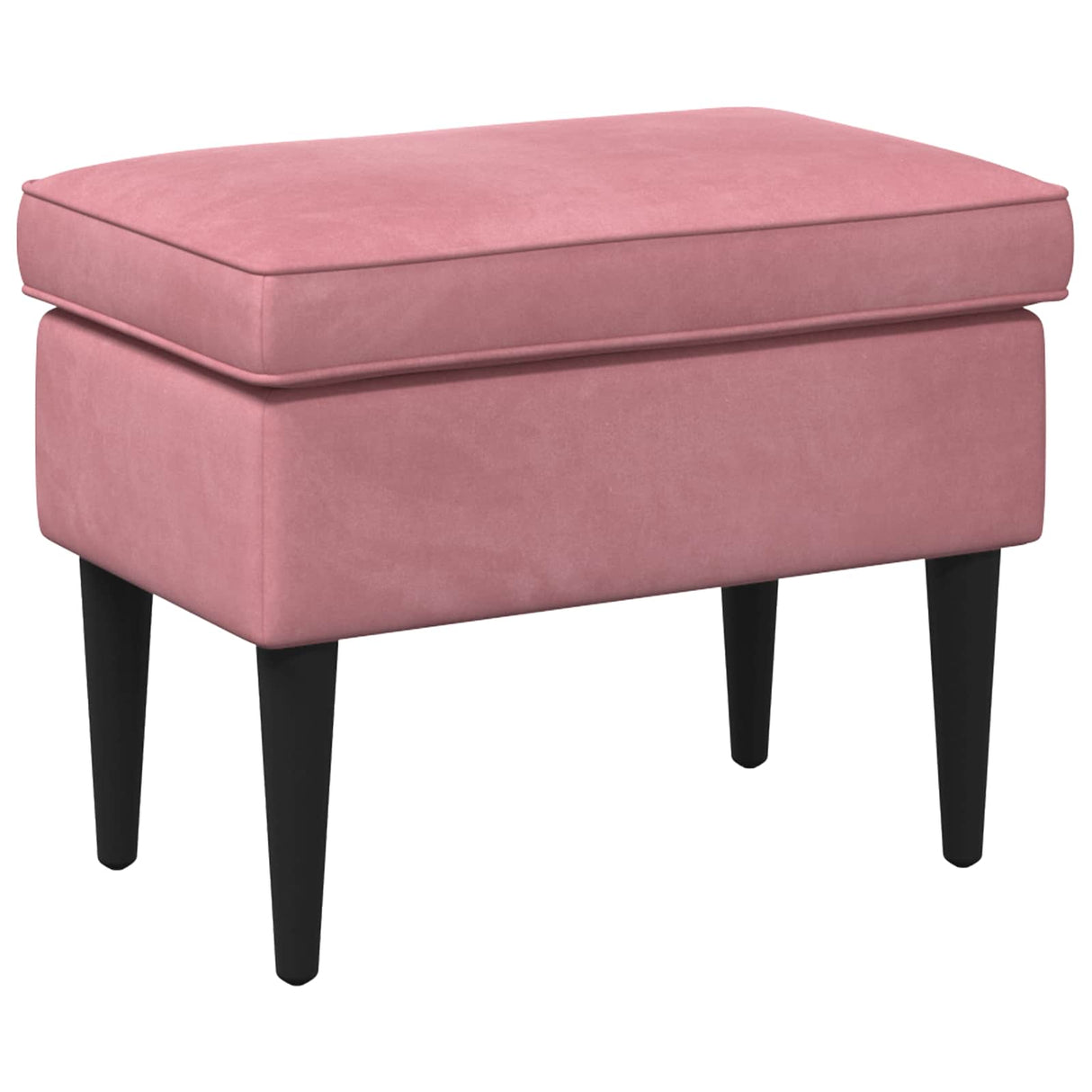 vidaXL Footstool Light Grey 55 x 35 x 41 cm Velvet
