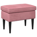 vidaXL Footstool Light Grey 55 x 35 x 41 cm Velvet